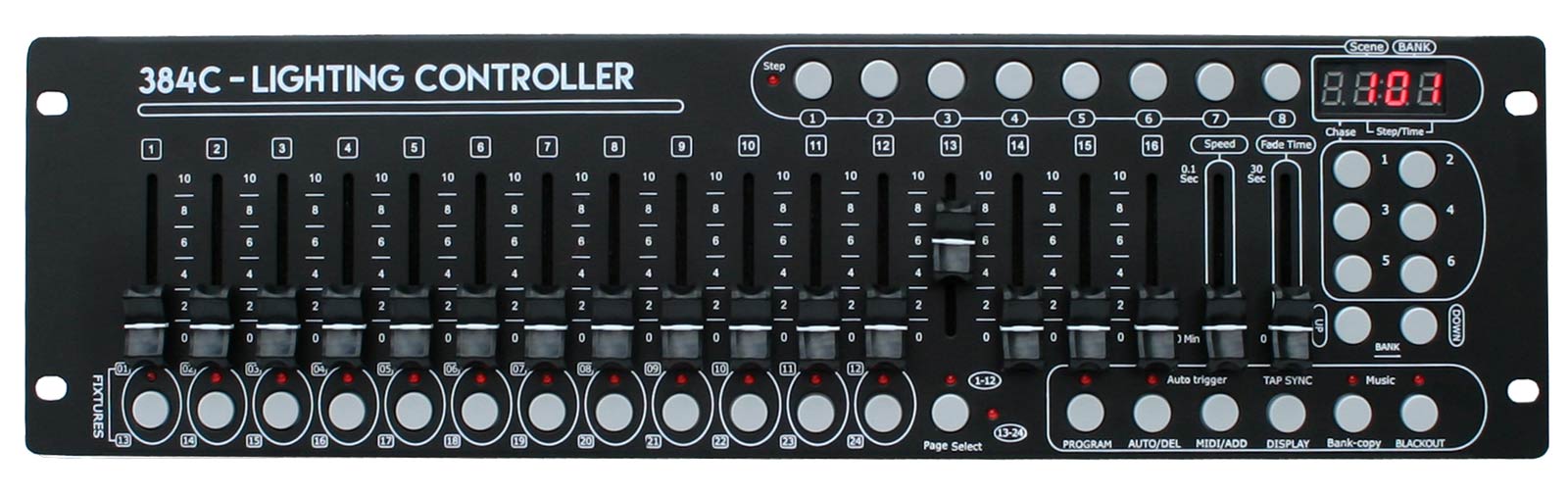 EL154069 E-Lektron C-384C DMX Controller Lichtsteuerpult 24x16 Kanal