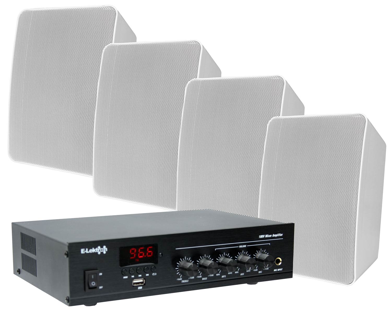 EL189827 E-Lektron ELA Beschallungsanlage Bundle Weiß