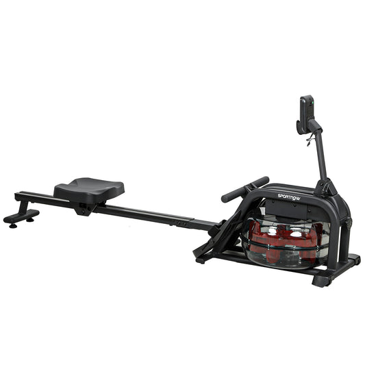 SPORTNOW Wasser Rudergerät für Zuhause Rudergerät Wasser mit LCD Display, Handyhalterung, Komfortabler Sitz, Vertikale Lagerung, Wasserrudergerät Rudermaschine für Heimfitness   Aosom