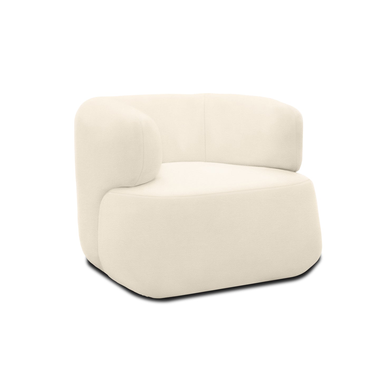 Sessel 800 012, Armsessel, Teddy-Stoff, 90 x 86 x 71 cm (BxTxH), creme   Aosom