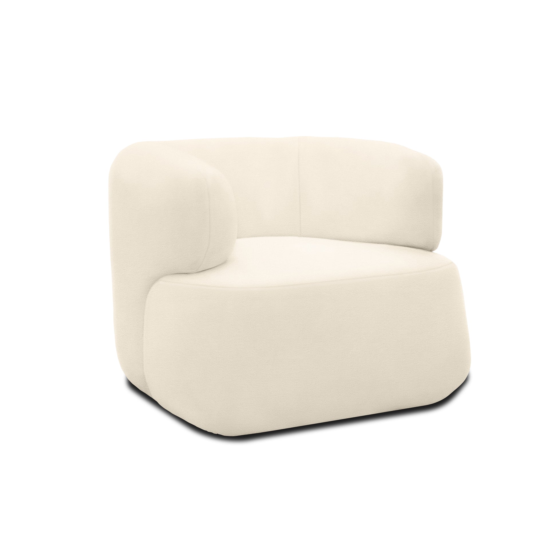 Sessel 800 012, Armsessel, Teddy-Stoff, 90 x 86 x 71 cm (BxTxH), creme   Aosom