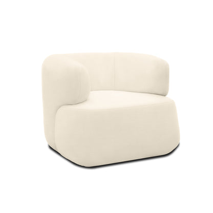 Sessel 800 012, Armsessel, Teddy-Stoff, 90 x 86 x 71 cm (BxTxH), creme   Aosom