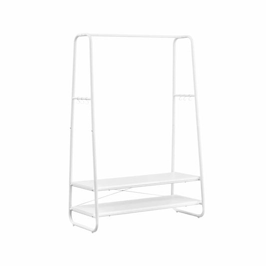 Kleiderständer mit 2 Ablagen und 6 Haken in S-Form