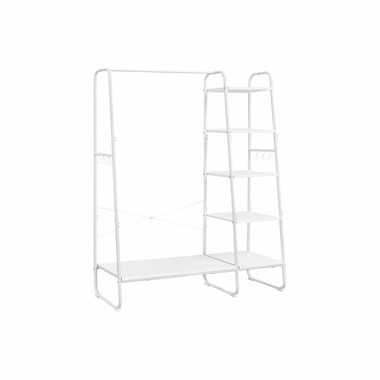 Kleiderständer mit 6 Haken wolkenweiß-mattweiß