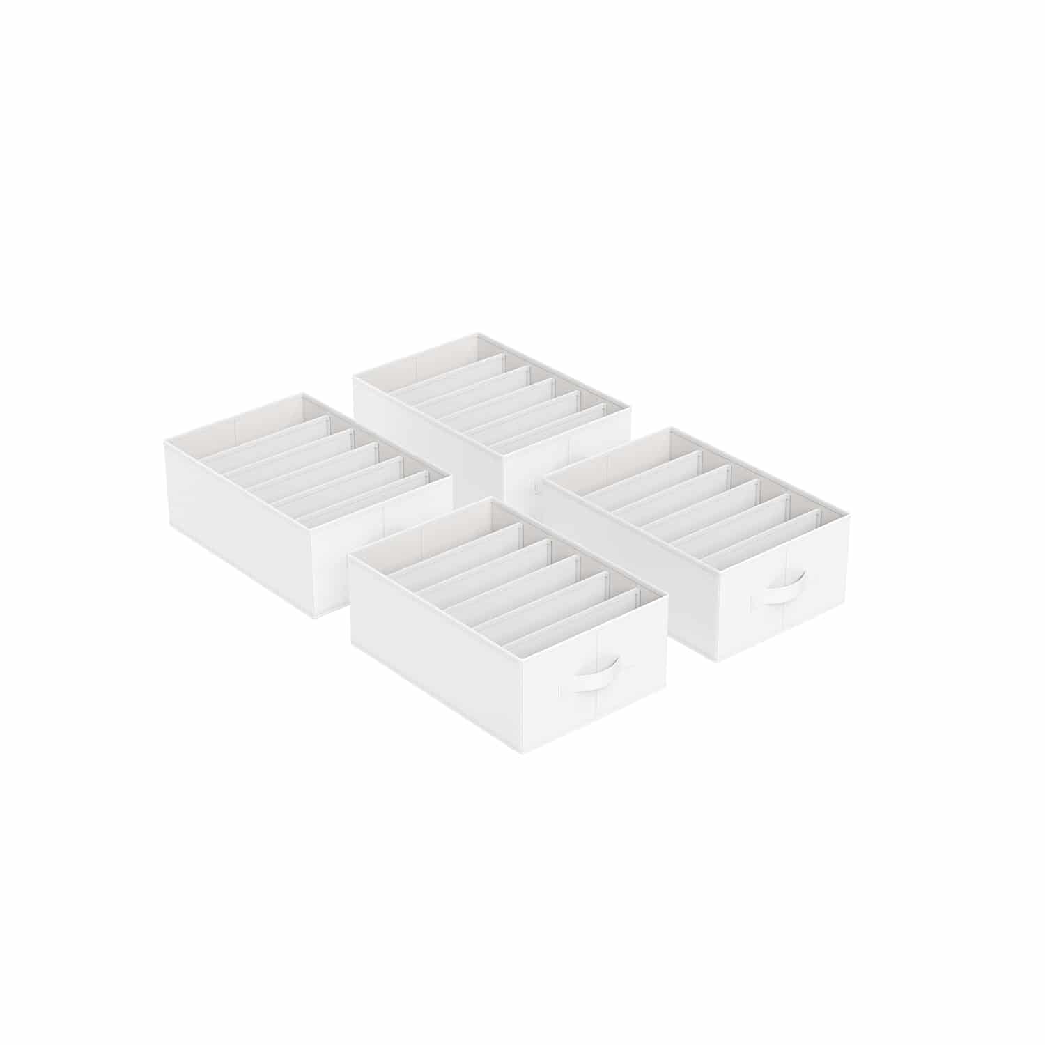 Kleiderschrank-Organizer 6 Fächer 4er Set faltbar