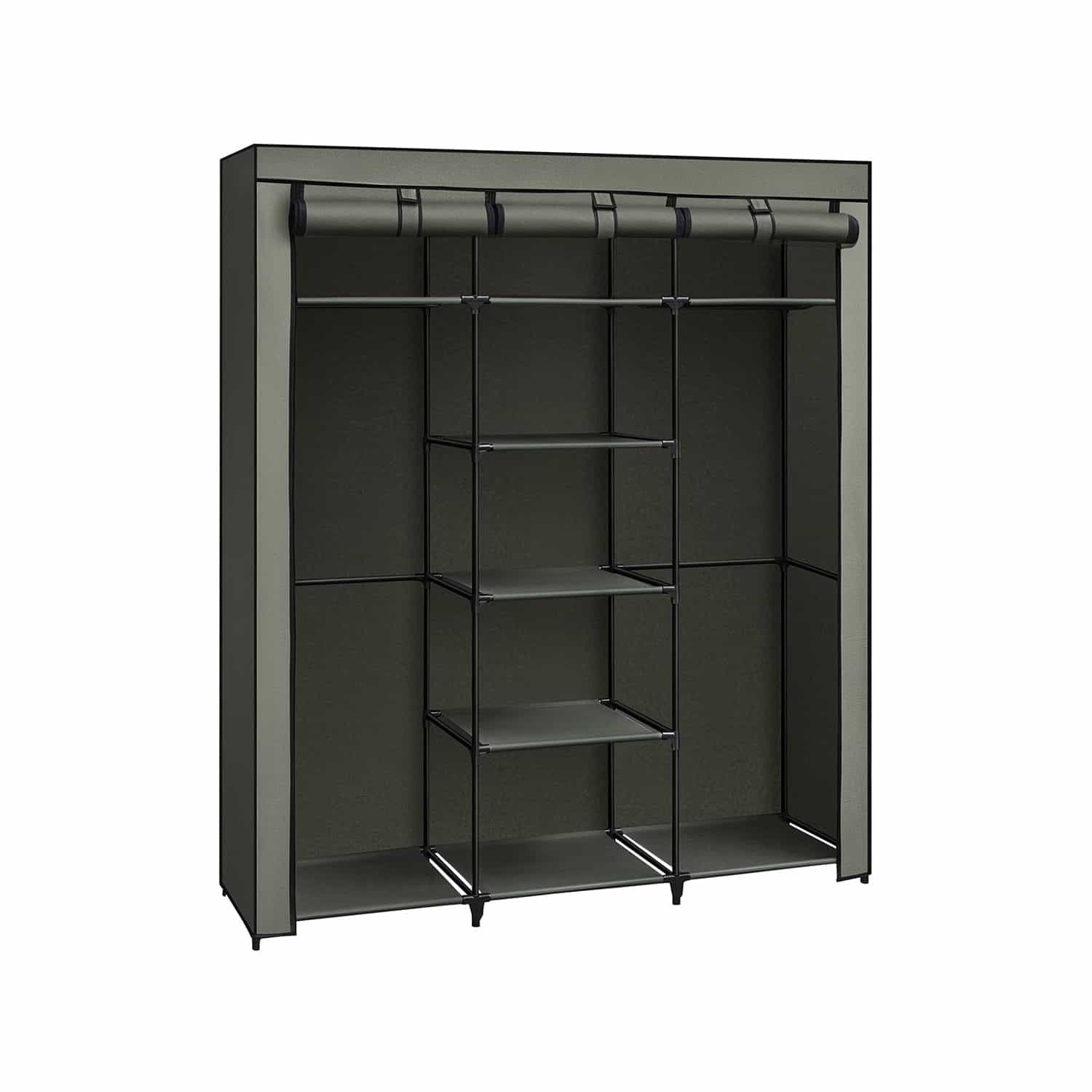 Kleiderschrank Stoffschrank faltbare Garderobe mit Kleiderstangen