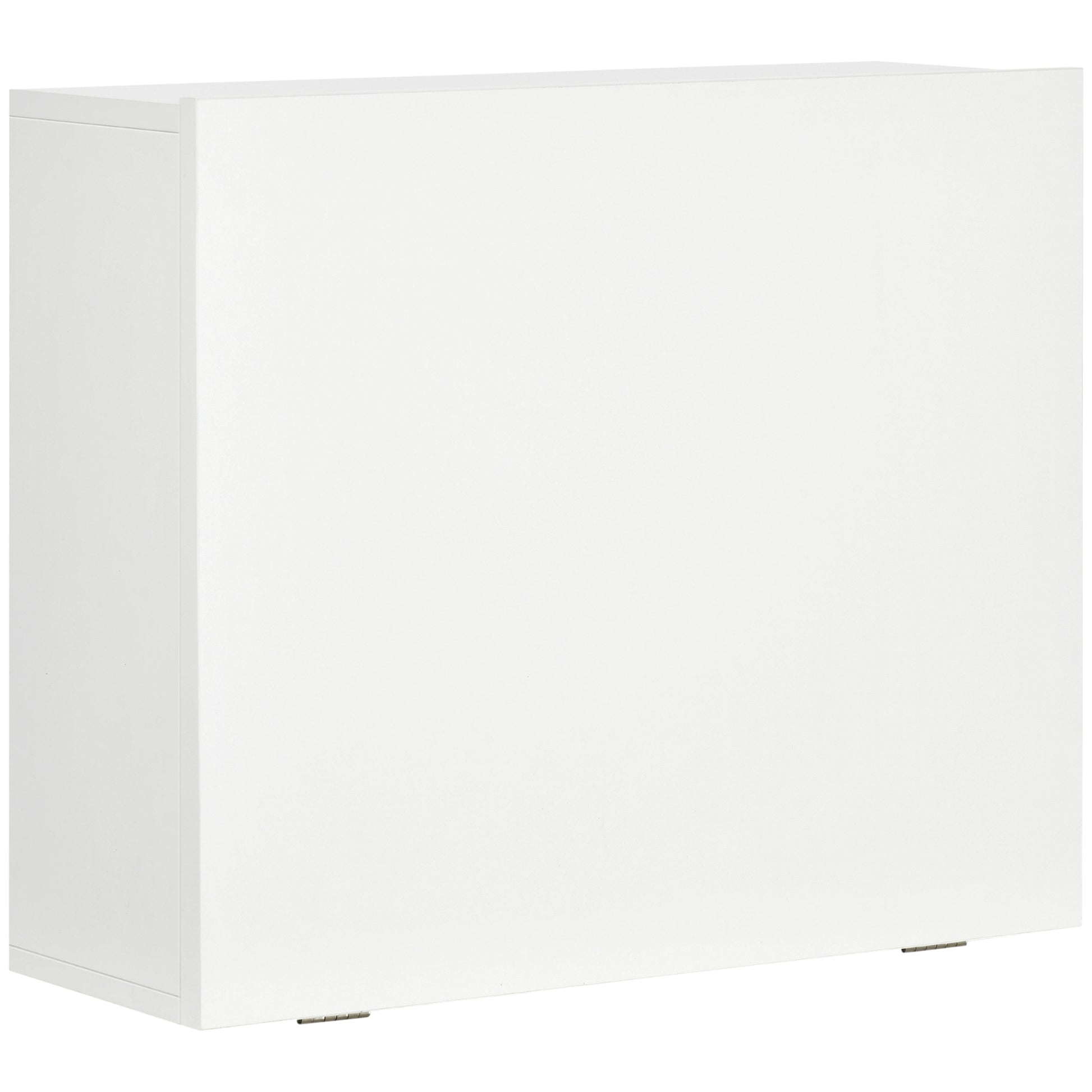 HOMCOM Wandklapptisch Zusammenklappbar und Platzsparend mit Regalen, für Büro, Wohnzimmer und Arbeitszimmer, aus Spanplatte und MDF, 60x21.5x50 cm, Weiß   Aosom