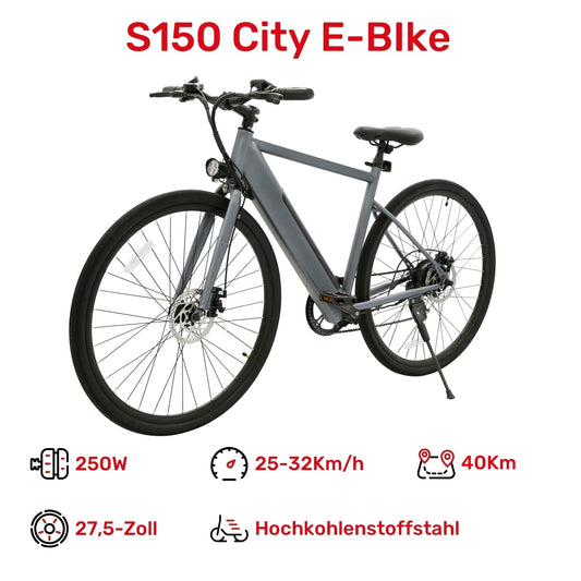 U2 Pendler Tiefeinsteiger E-Bike - S150 City E-Bike Grau
