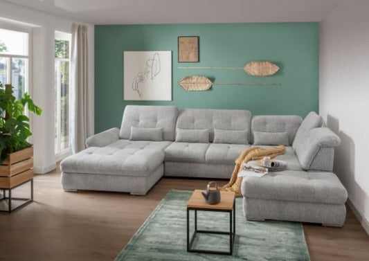 Luxuriöse Wohnlandschaft Dalida  mit Schlaffunktion - Schönheit in 5 verschiedenen Farben