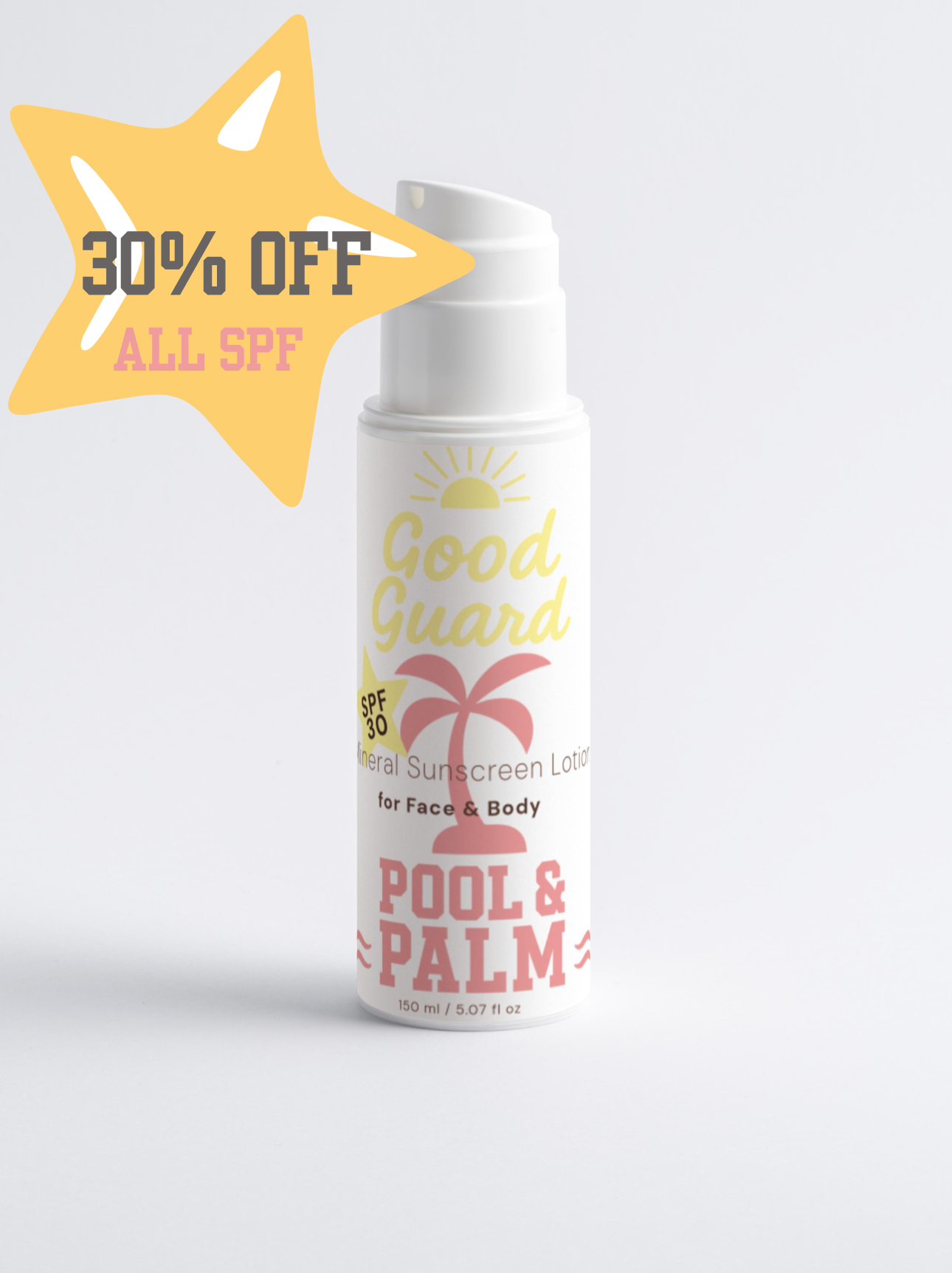 GOOD GUARD: Mineral Sunscreen SPF30 for Face & Body (non tinted, 150ml)