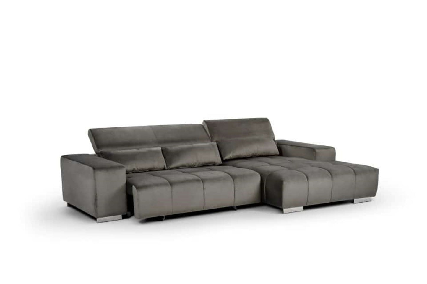 Cotta Sofa Orion – Modernes Komfortsofa Farbe Anthrazit mit Elektronischem Sitzvorschub und Verstellbaren Kopflehnen