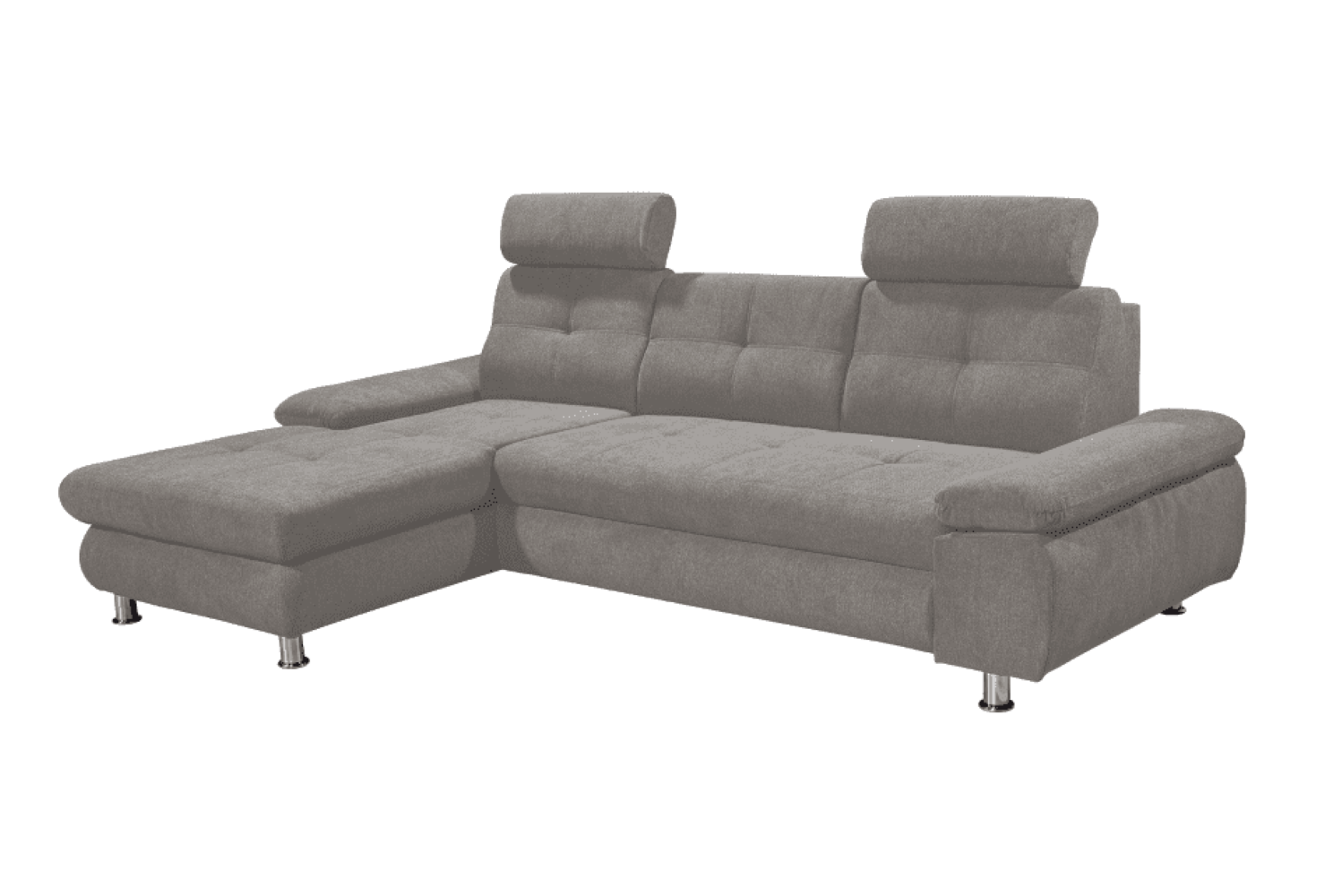 Ecksofa Alba von Ed Exciting Design – Stilvolles Sofa mit Stoff Brego, Schlaffunktion &amp; Bettkasten, beidseitig bestellbar