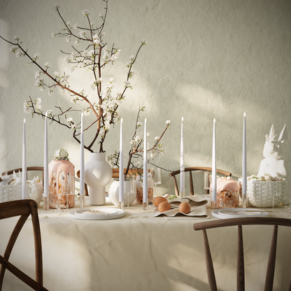 LED-Kerzenlicht Mit Lack – Mist Blue – 8 Stück 38 cm Kerzenlicht Mit Lack