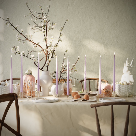 LED-Kerzenlicht Mit Lack im Set – Lavendel – 8 Stück 38 cm Kerzenlicht