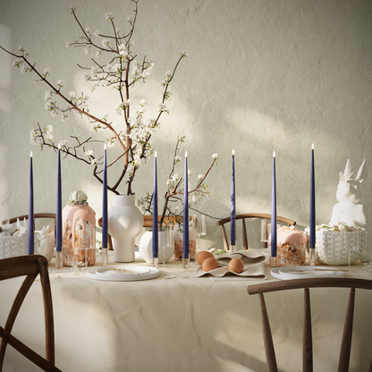 LED-Kerzenlicht Mit Lack-Set – Königsblau – 8 Stück 38 cm Kerzenlicht Mit Lack