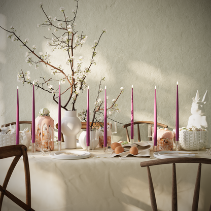 LED-Kerzenlicht Mit Lack-Set – Violett – 8 Stück 38 cm Kerzenlicht Mit Lack