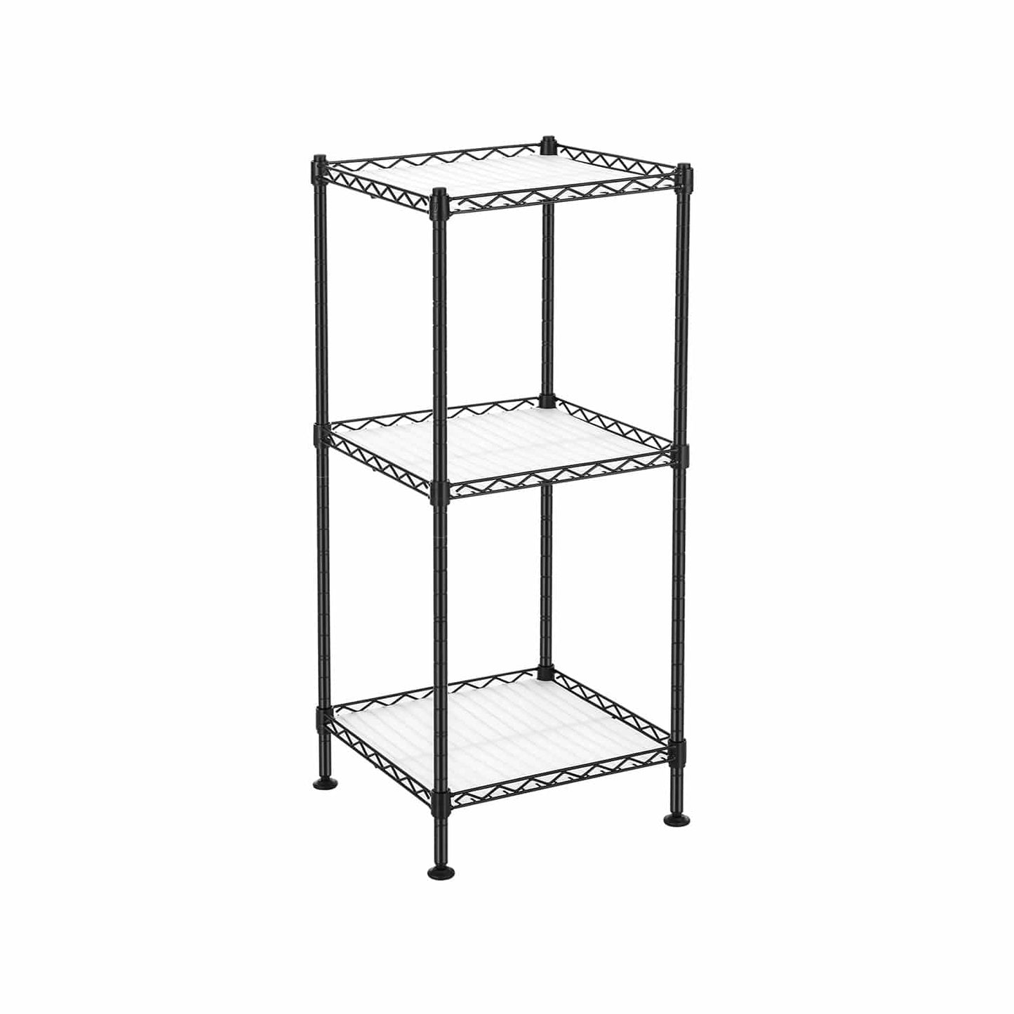 Standregal mit 3 Ebenen aus Metall schwarz