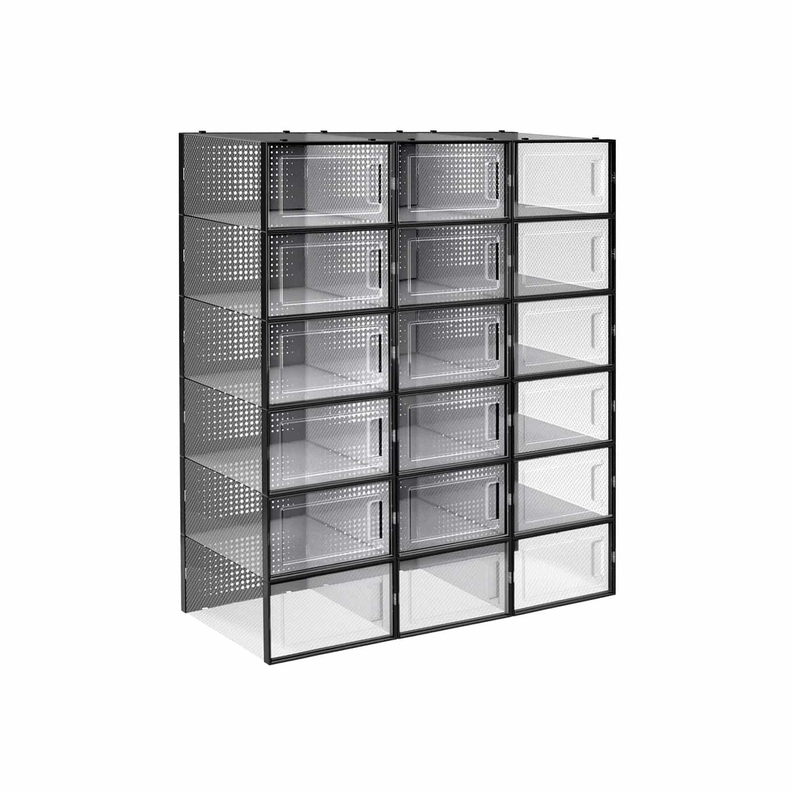 Stapelbare Schuhboxen 18er Set