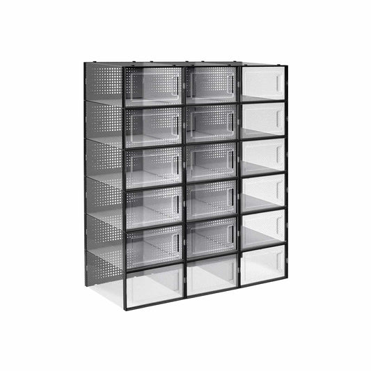 Stapelbare Schuhboxen 18er Set