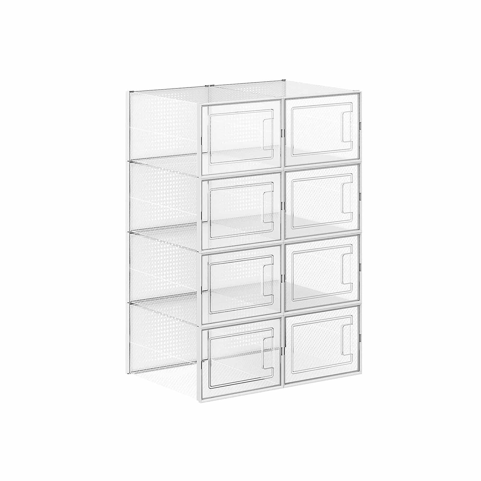 Stapelbare Schuhboxen 8er Set