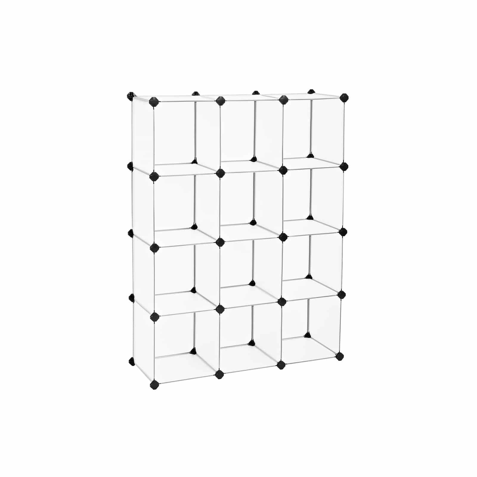 Steckregalsystem 12 Würfel Weiß