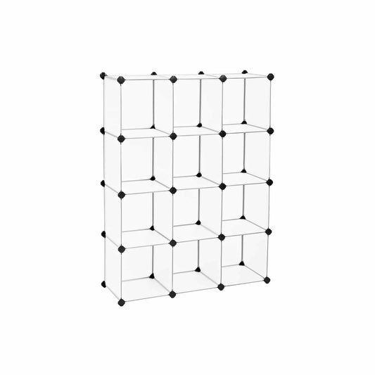 Steckregalsystem 12 Würfel Weiß