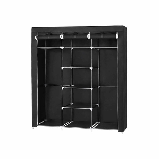 Stoffschrank 175 x 150 cm Schwarz