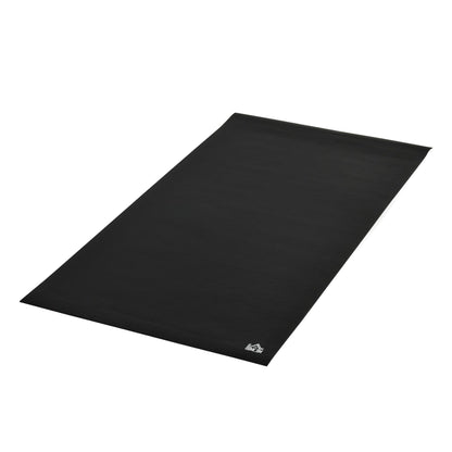 HOMCOM Bodenschutzunterlage Fitnessgeräte PVC Schwarz 180x90x0,6cm   Aosom
