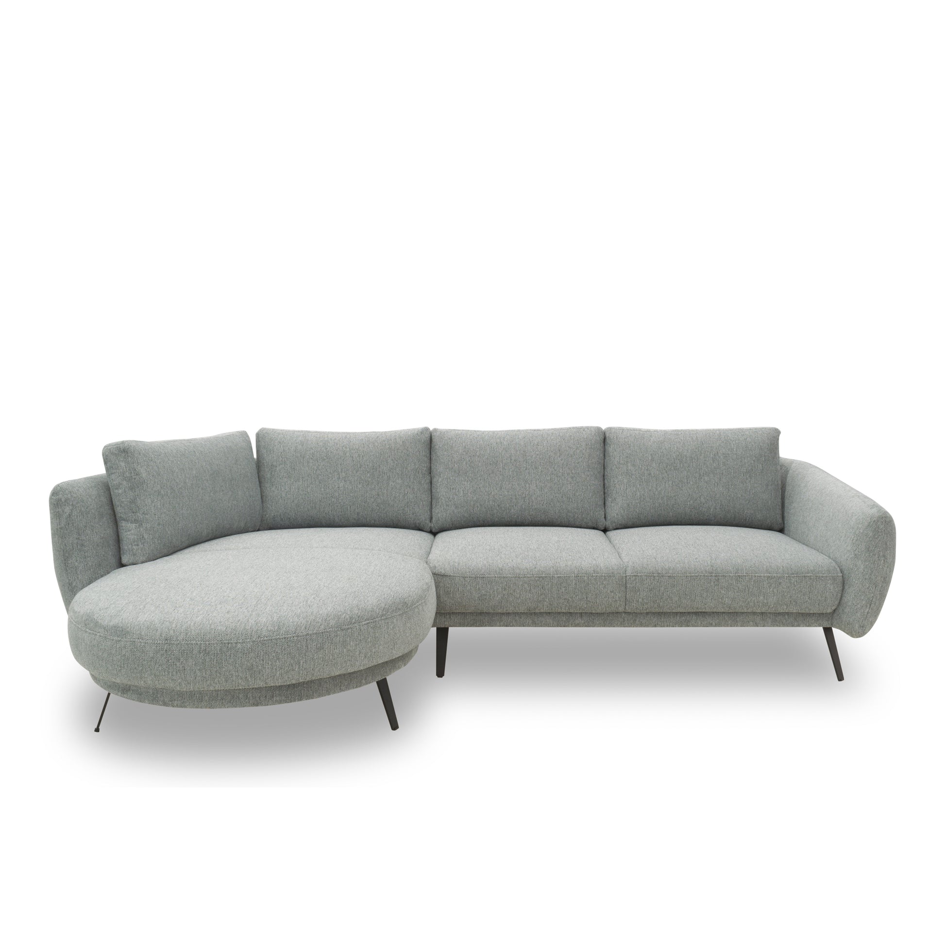 Ecksofa 200 020, Sofa in L-Form, Federkernpolsterung, 292 x 180 x 85 cm (BxTxH), grau   Aosom