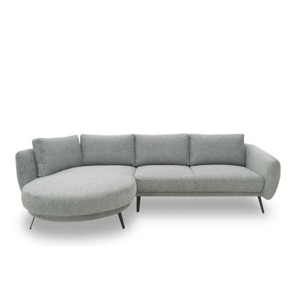 Ecksofa 200 020, Sofa in L-Form, Federkernpolsterung, 292 x 180 x 85 cm (BxTxH), grau   Aosom