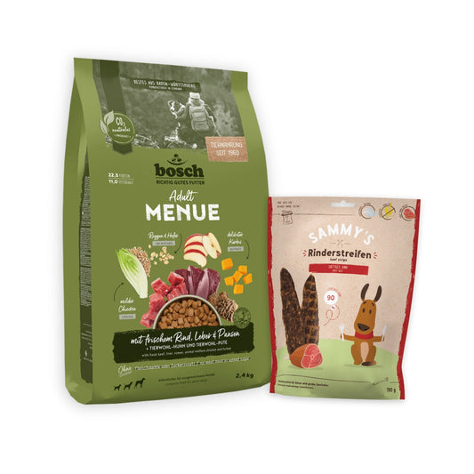 Bosch MENUE Adult 2,4kg Rind + Sammys Snack