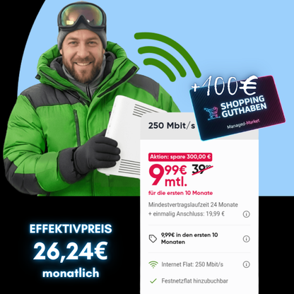 PYUR Internet Zuhause + 100€ Shopping-Power