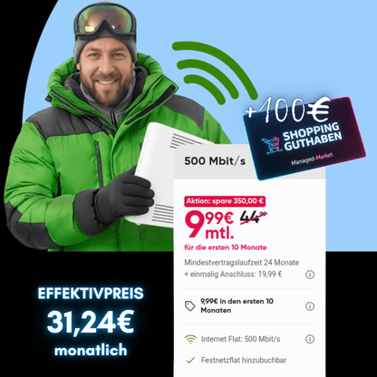 PYUR Internet Zuhause + 100€ Shopping-Power