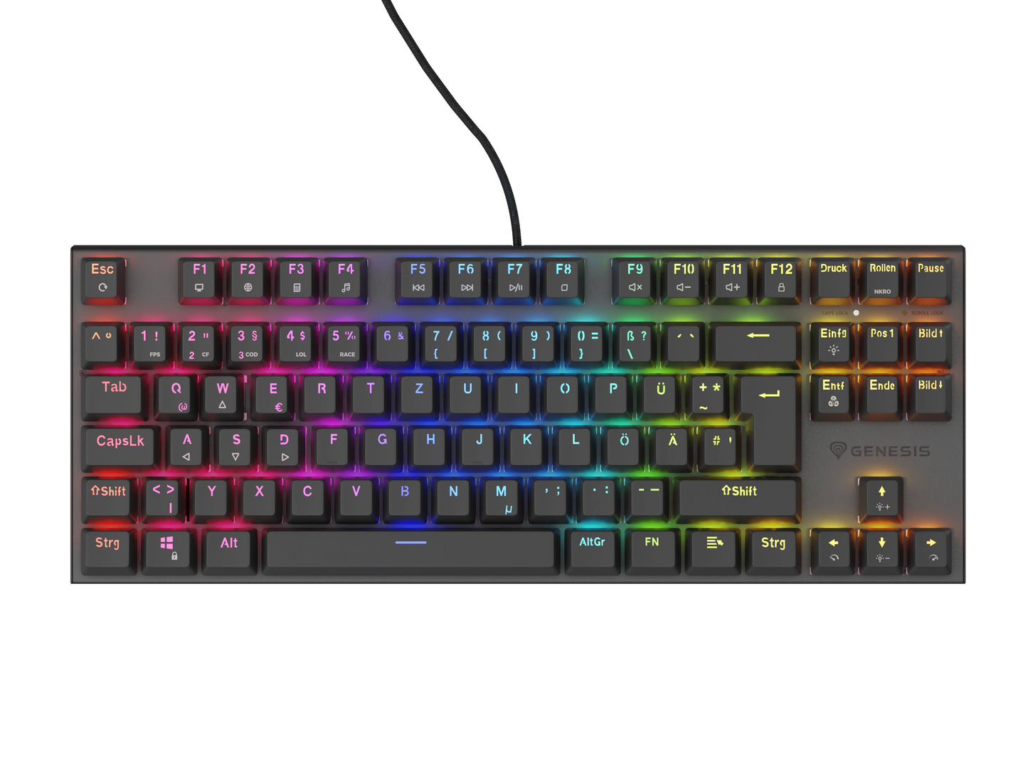Genesis Gaming Tastatur THOR 303 TKL silent kabelgeb. (DE)