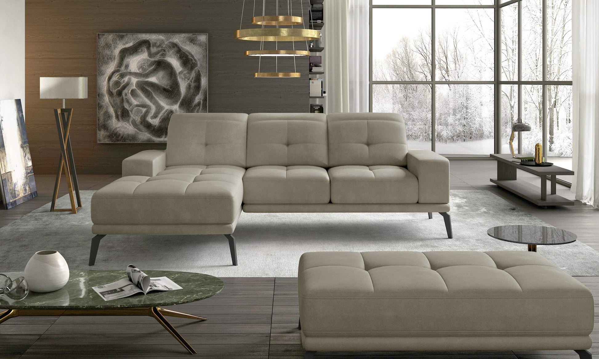 Torrense designer Ecksofa - Modernes und stilvolles Sofa mit verstellbaren Funktionen