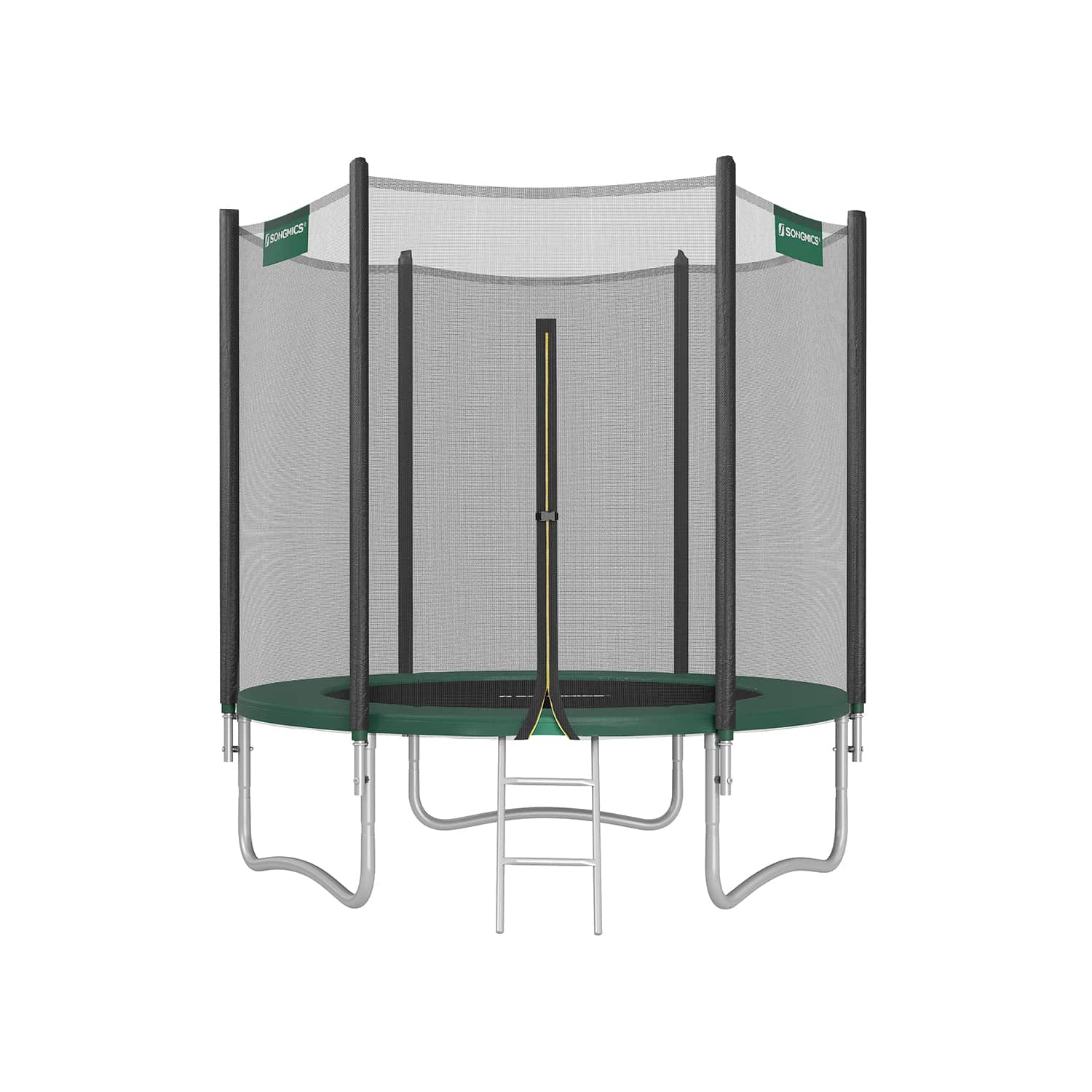 Trampolin Ø 183 cm mit Netz für Garten dunkelgrün