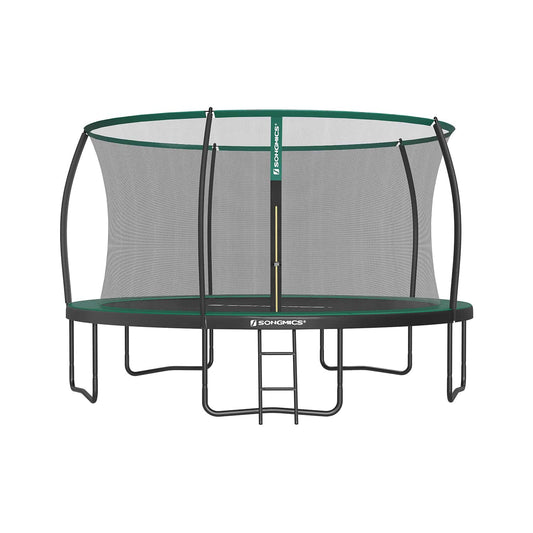 Trampolin Ø 427 cm mit innenliegendem Netz schwarz-dunkelgrün