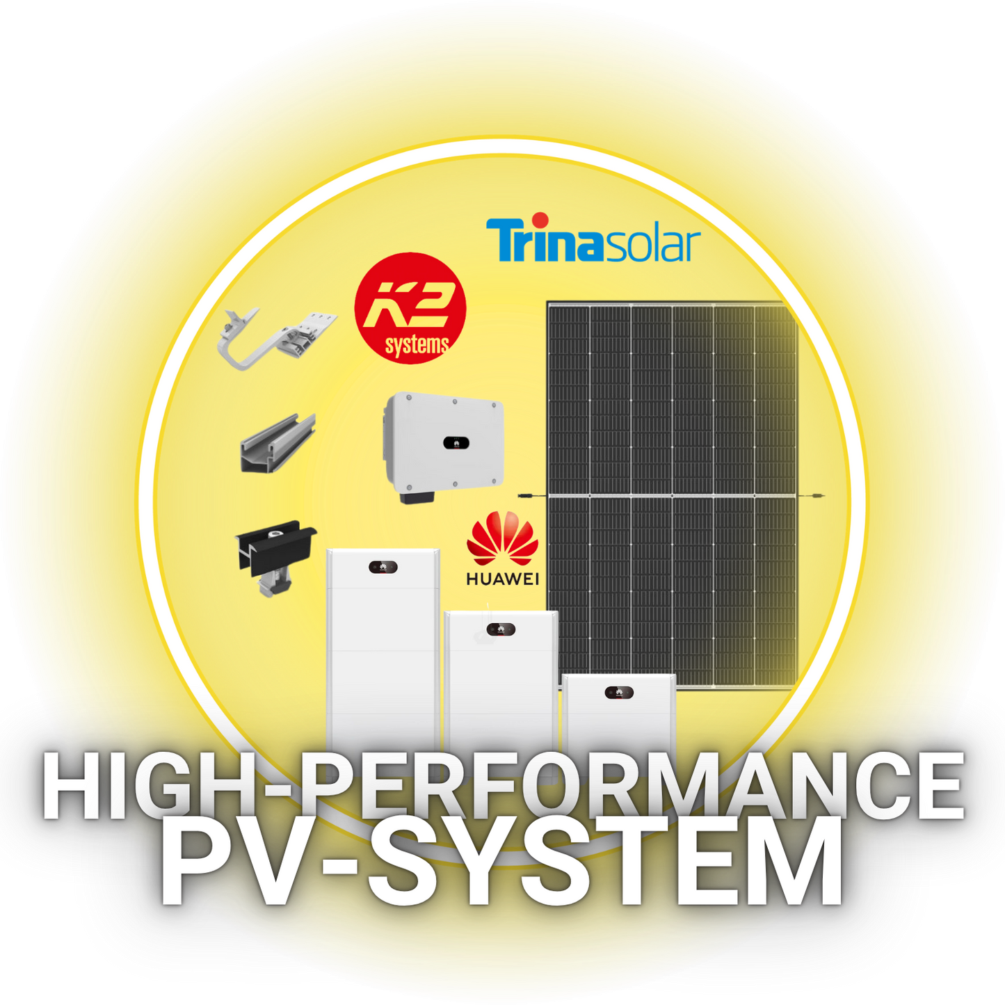PV-Komplettsystem High-Performance – 20 bis 30 kWp inkl. Speicher