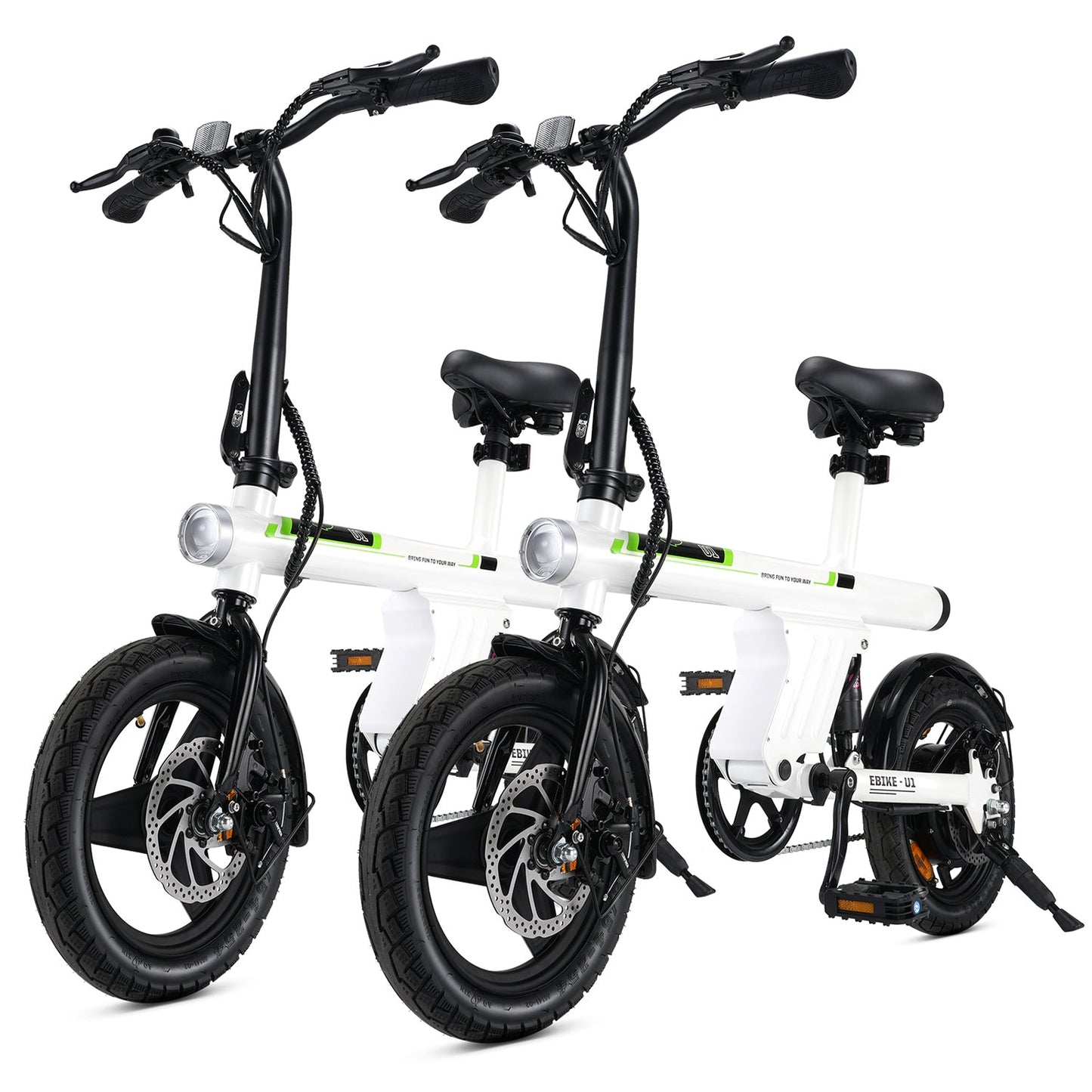 U1 City E-bike 350W für Erwachsene - U1 Weiß*2