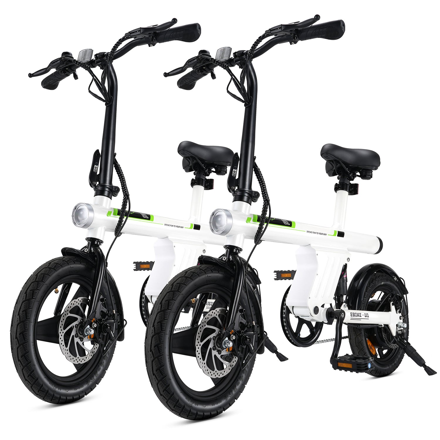 U1 City E-bike 350W für Erwachsene - U1 Weiß*2