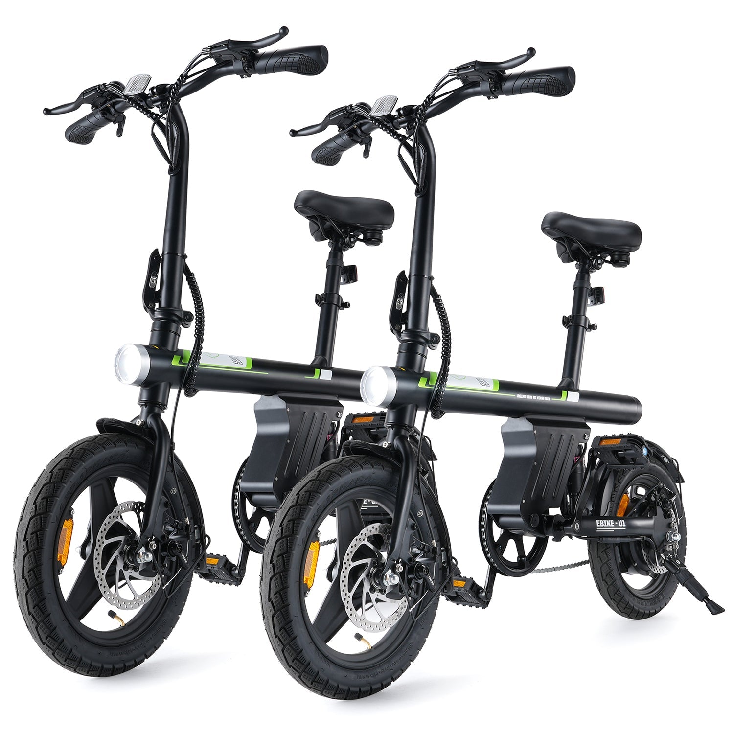 U1 City E-bike 350W für Erwachsene - U1 Schwarz*2