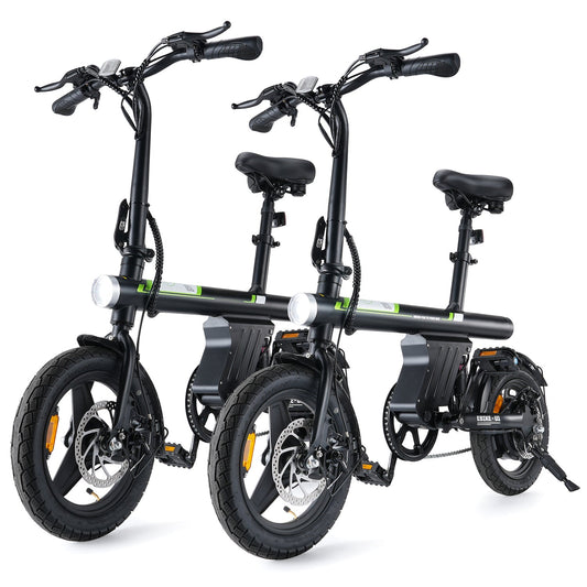 U1 City E-bike 350W für Erwachsene - U1 Schwarz*2