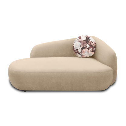 Recamiere 700013, Liege, oval, Füße mit Filzgleitern, Sofa, 183 x 105 x 75 (BxTxH), beige   Aosom