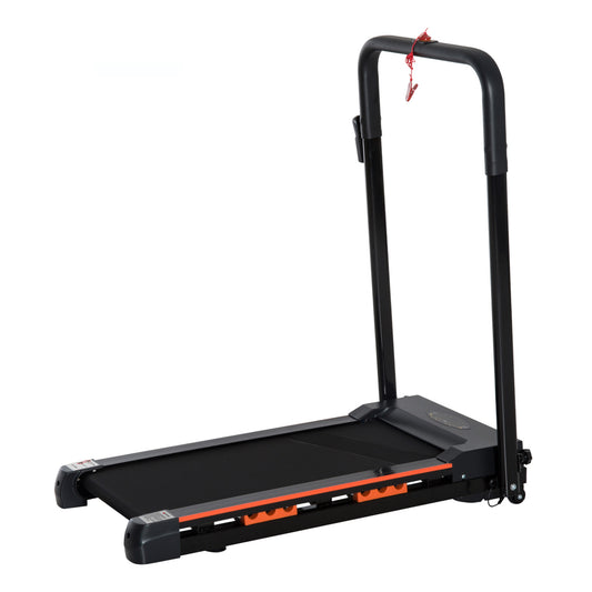 HOMCOM Elektrisches Laufband mit LCD Display, faltbares Fitnessgerät 1-6 km/h, stabiler Stahlrahmen, schwarz, kompakte Maße 105 x 56 x 108,5 cm   Aosom.de