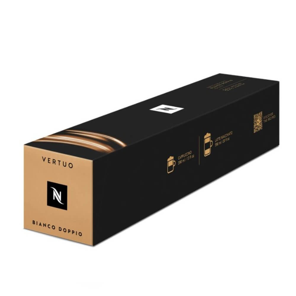 Nespresso Bianco Doppio Vertuo Line 10 Double Espresso Kaffeekapseln  80ml Süß & cremig