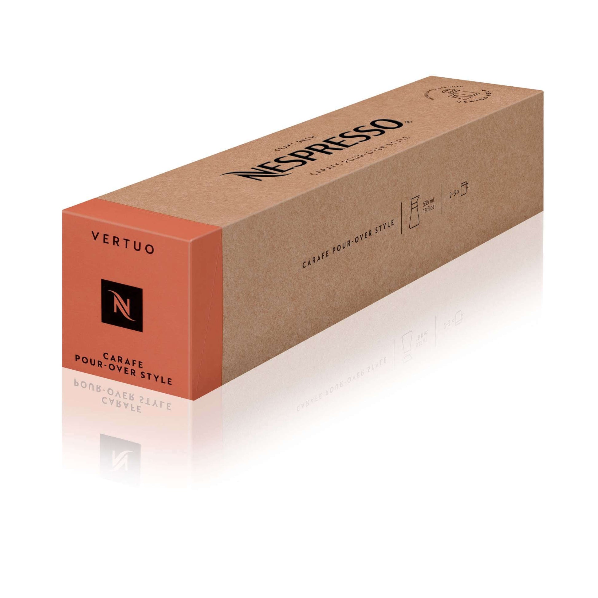 Nespresso Carafe Pour-Over Style Vertuo Line 7 Carafe Kaffeekapseln 535 ML Rauchig