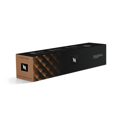 Nespresso Rich Chocolate Vertuo Line 10 Signature Kaffeekapseln 230ml Cremig mit Schokoladenaroma