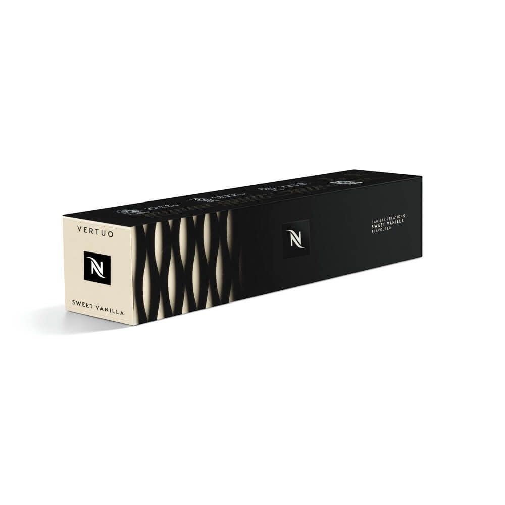 Nespresso Sweet Vanilla Vertuo Line 10 Signature Kaffeekapseln 230ml Cremig mit Vanillearoma