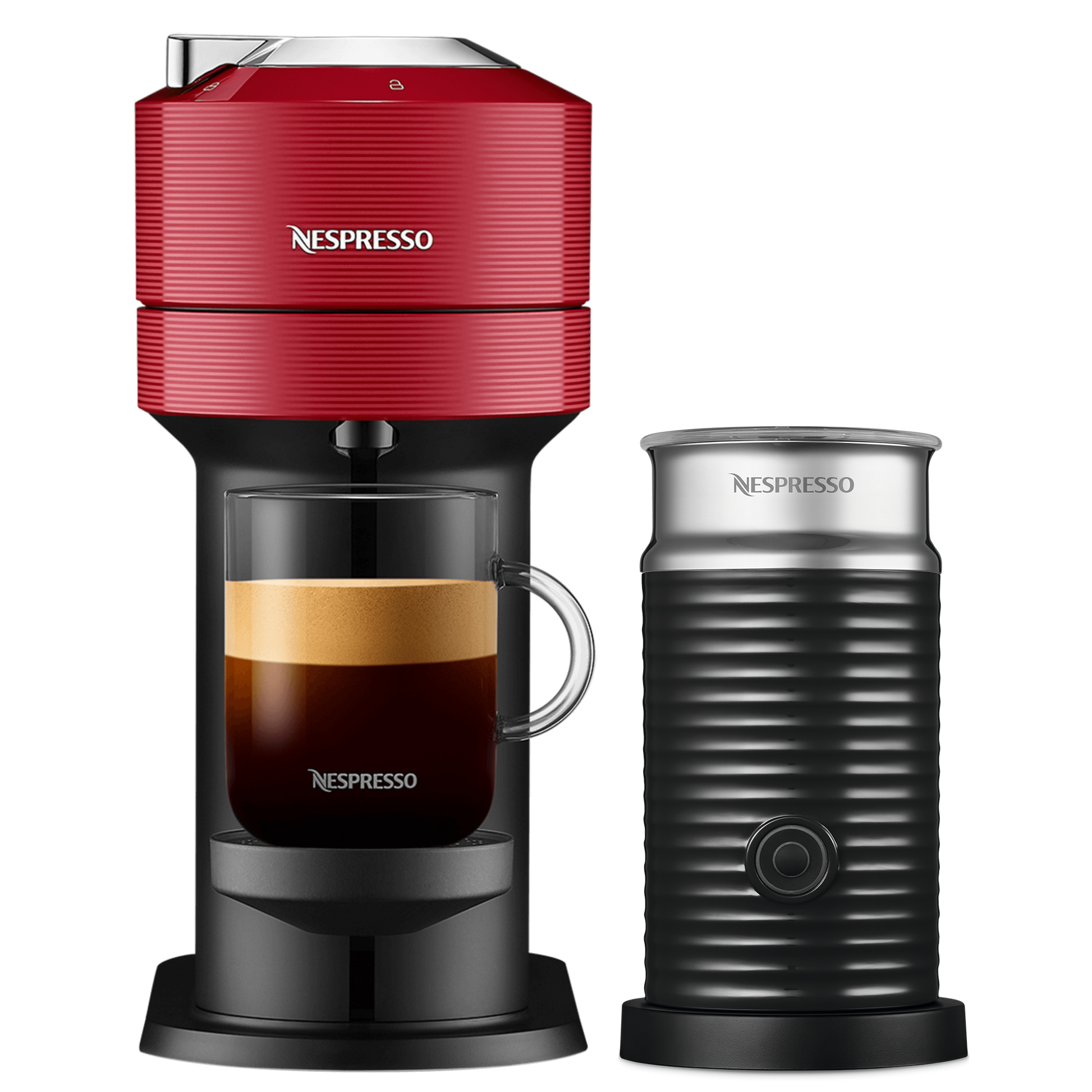 Nespresso VERTUO Next & Aeroccino 3 schwarz Vertuo Kaffeemaschine
