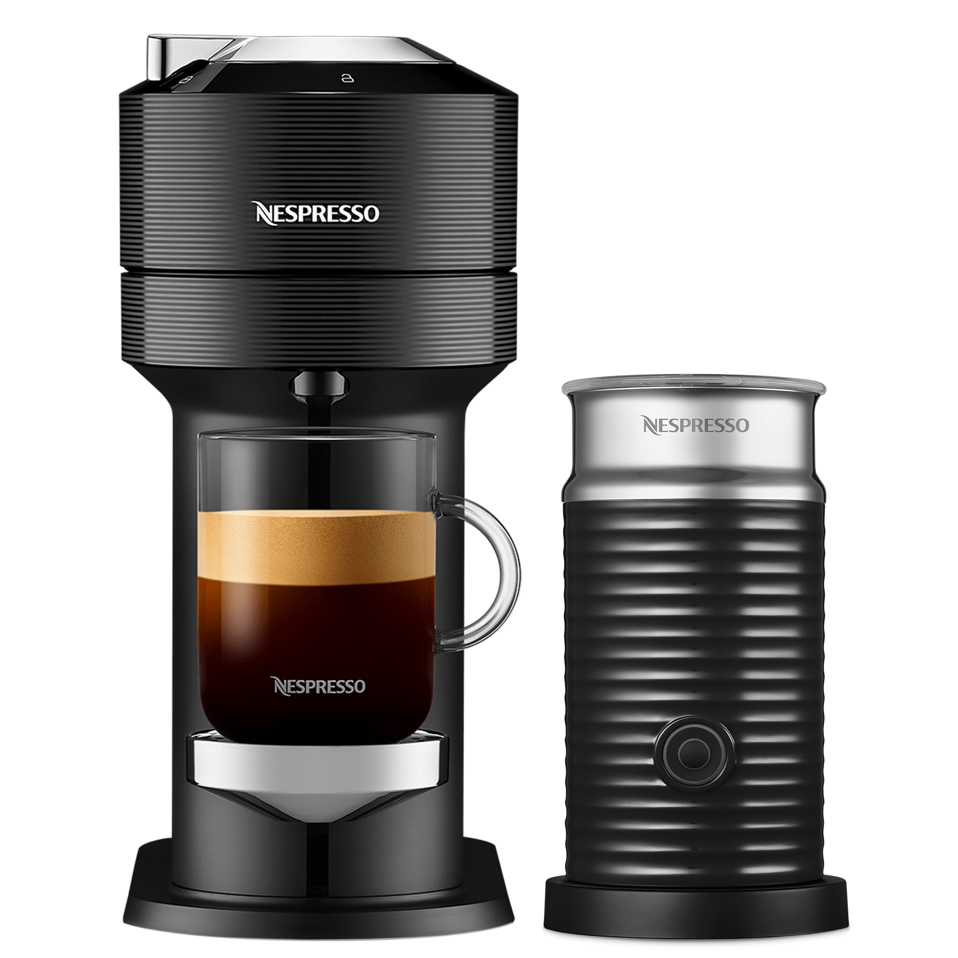 Nespresso VERTUO Next Premium & Aeroccino 3 schwarz Vertuo Kaffeemaschine